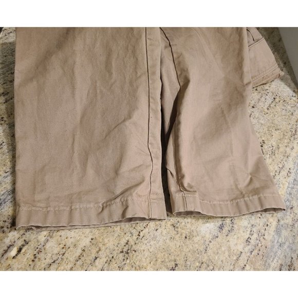 Lands' End Straight Leg Cargo Pants Men's 36Wx29L Khaki Tan Cotton - Picture 6 of 12